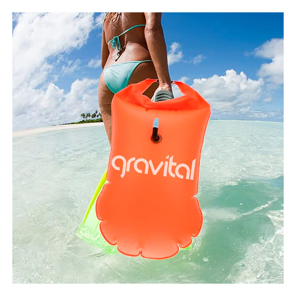 Flotante Salvavida Funcional Anaranjado Y+Post-it Adhesivos