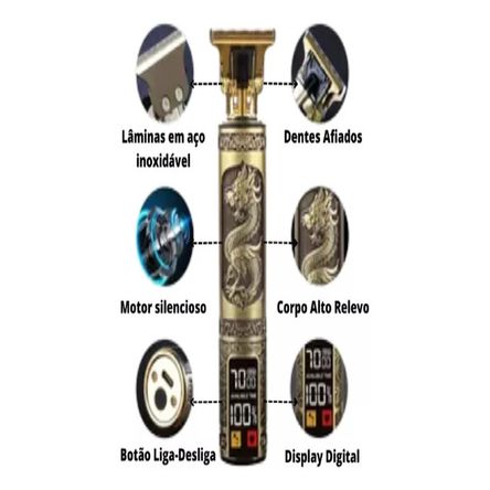 Cortadora Trimmer Maquina De Afeitar Inalambrica Con Pantalla Led Cortadora Trimmer Maquina De Afeitar Inalambrica Con Pantalla Led