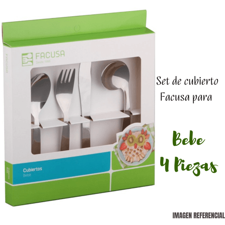 Set de Cubiertos Bebe Facusa X04 Pzas Set de Cubiertos Bebe Facusa X04 Pzas