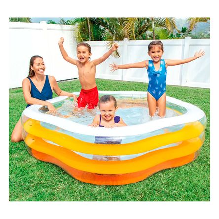 Piscina Infantil de Facil Armado Naranja Y+Papel de Regalo