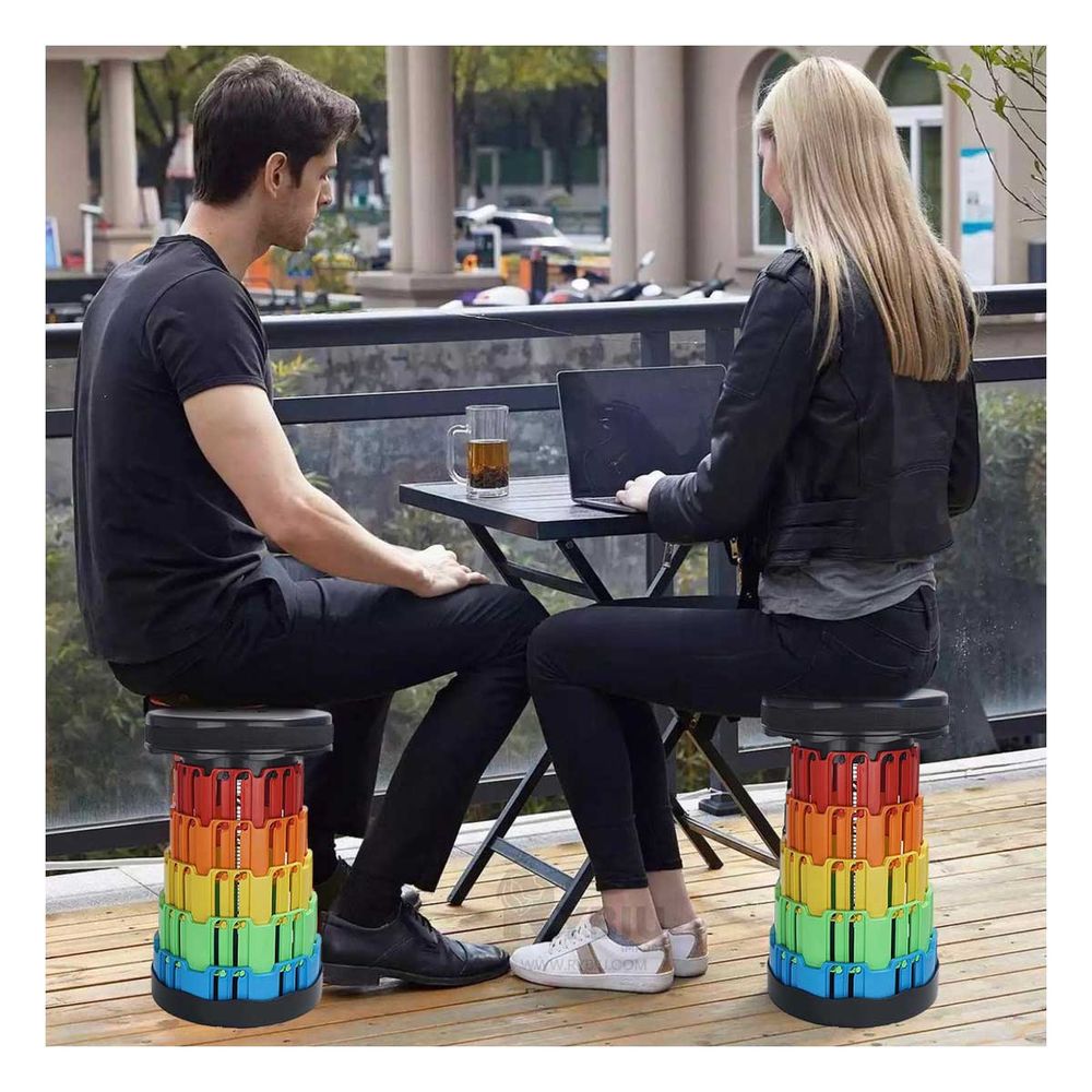 Silla Desplegable Colorido con Base Negro Y+Stickers Silla Desplegable Colorido con Base Negro Y+Stickers