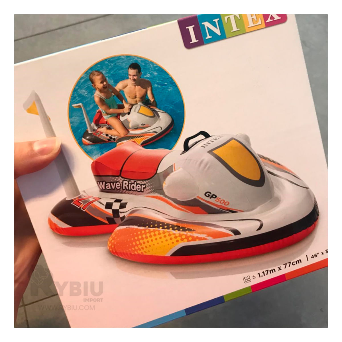 Flotante Funcional en Forma de Moto Y+Post-it Adhesivos