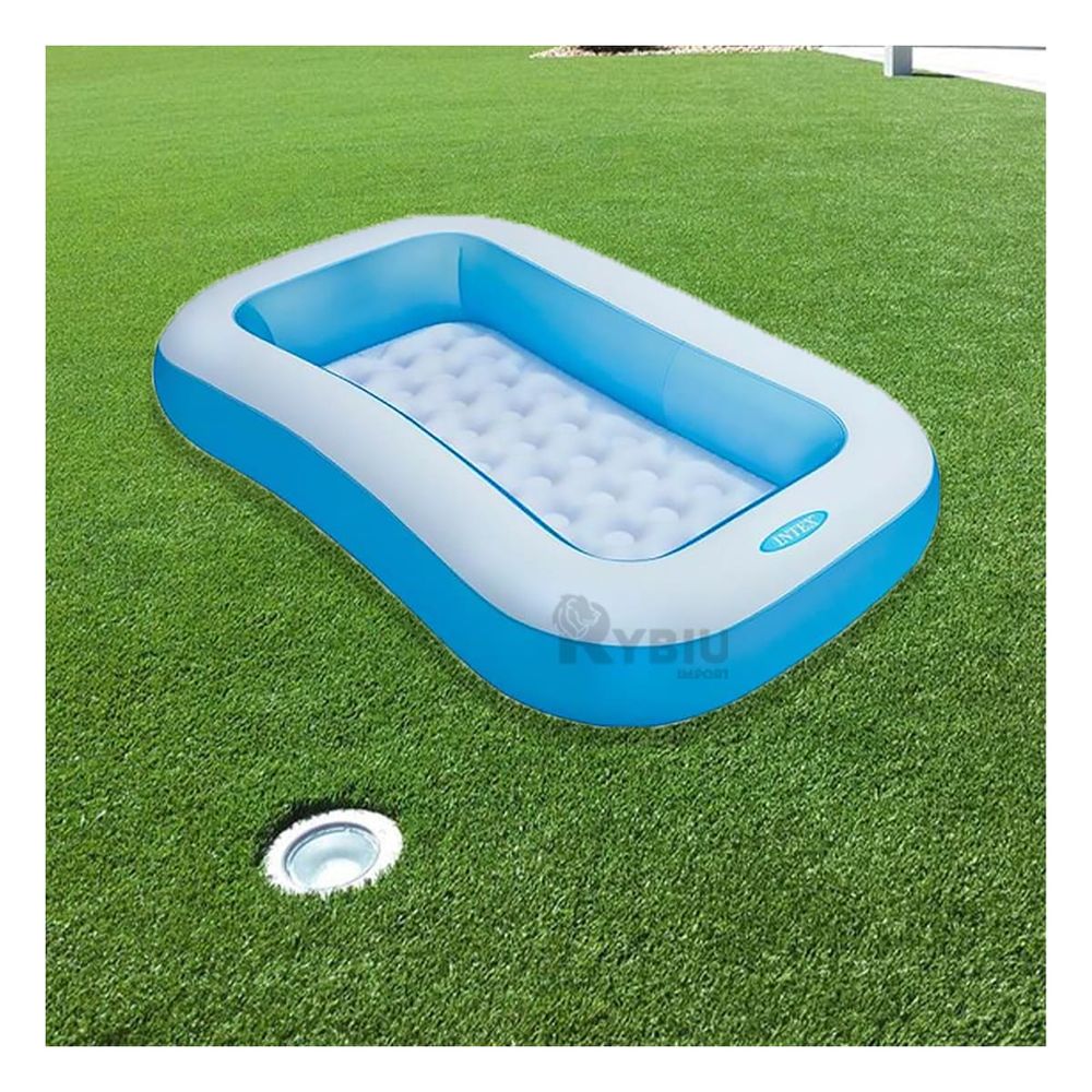 Piscina Forma Rectangular para Agua Circular en Celeste Piscina Forma Rectangular para Agua Circular en Celeste