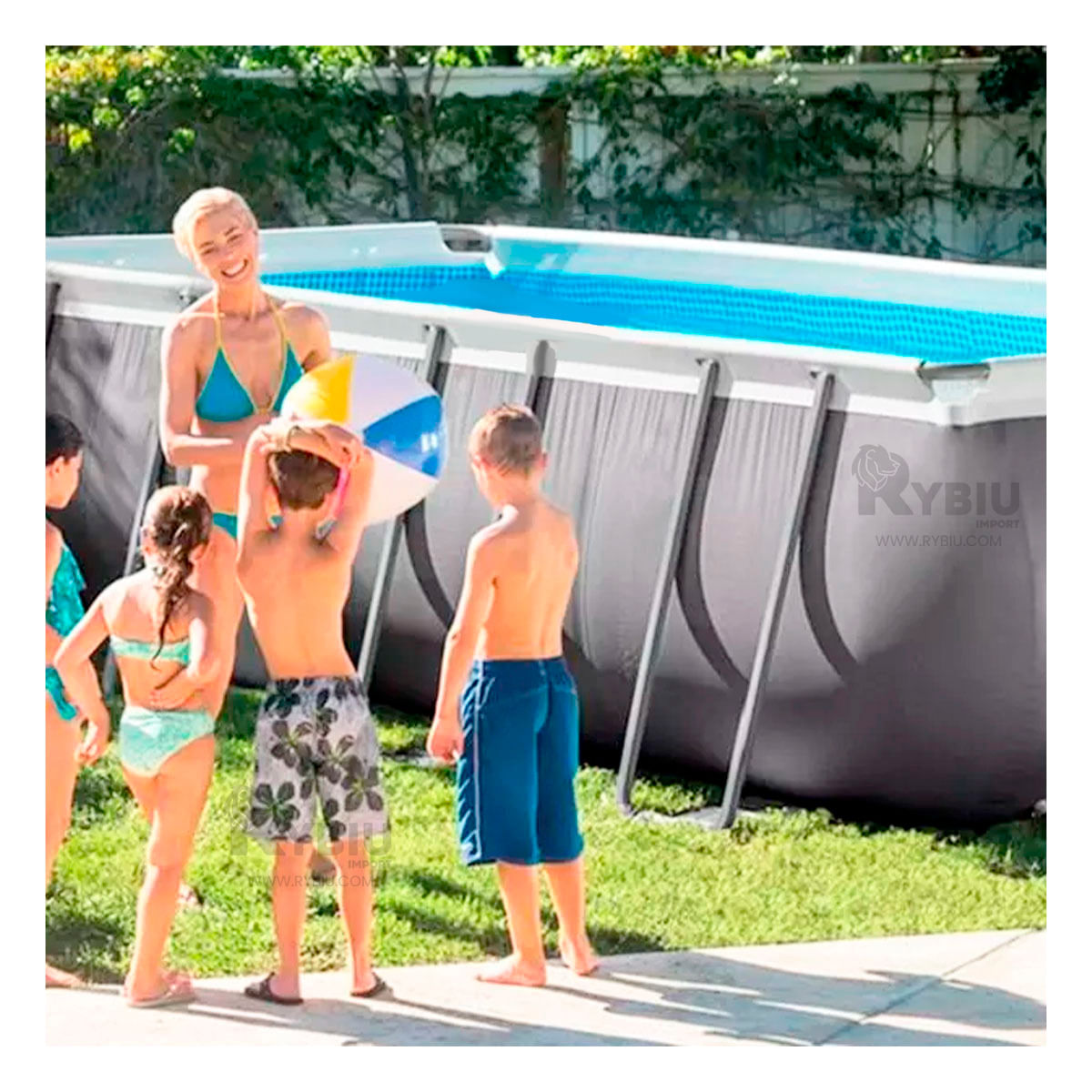 Piscina Sencilla de Transportar y Ergonomica Y+Stickers