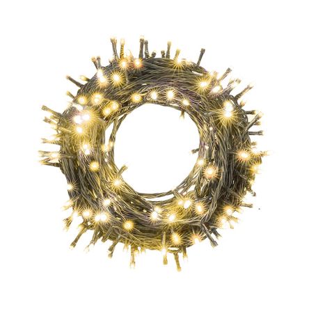 Tira de 100 Luces Led Navideñas Amarillo Tira de 100 Luces Led Navideñas Amarillo