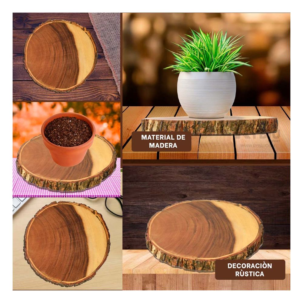 Fuente Moderna y Redonda de Madera Y+Post-it adhesivos Fuente Moderna y Redonda de Madera Y+Post-it adhesivos