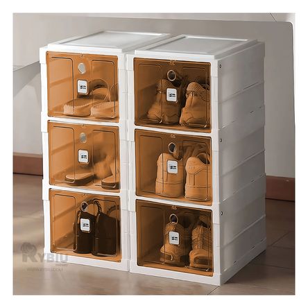 Zapatera Retractil Segura en Color Ambar Y+Stickers Zapatera Retractil Segura en Color Ambar Y+Stickers