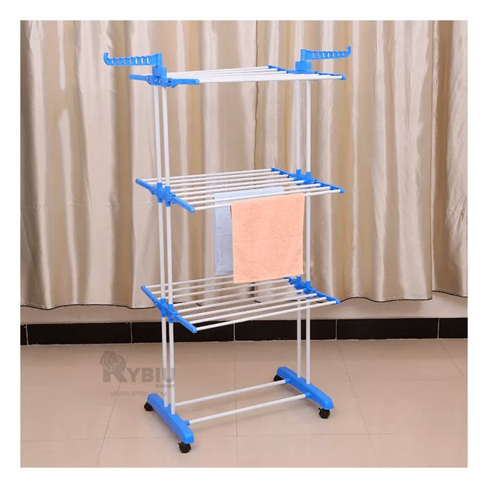 Tendedero Ropa Plegable Niveles Color Celeste Promart