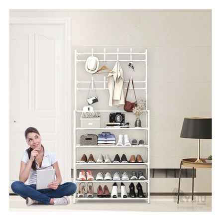 Zapatera Organizadora de 5 Niveles en Color Blanco Zapatera Organizadora de 5 Niveles en Color Blanco