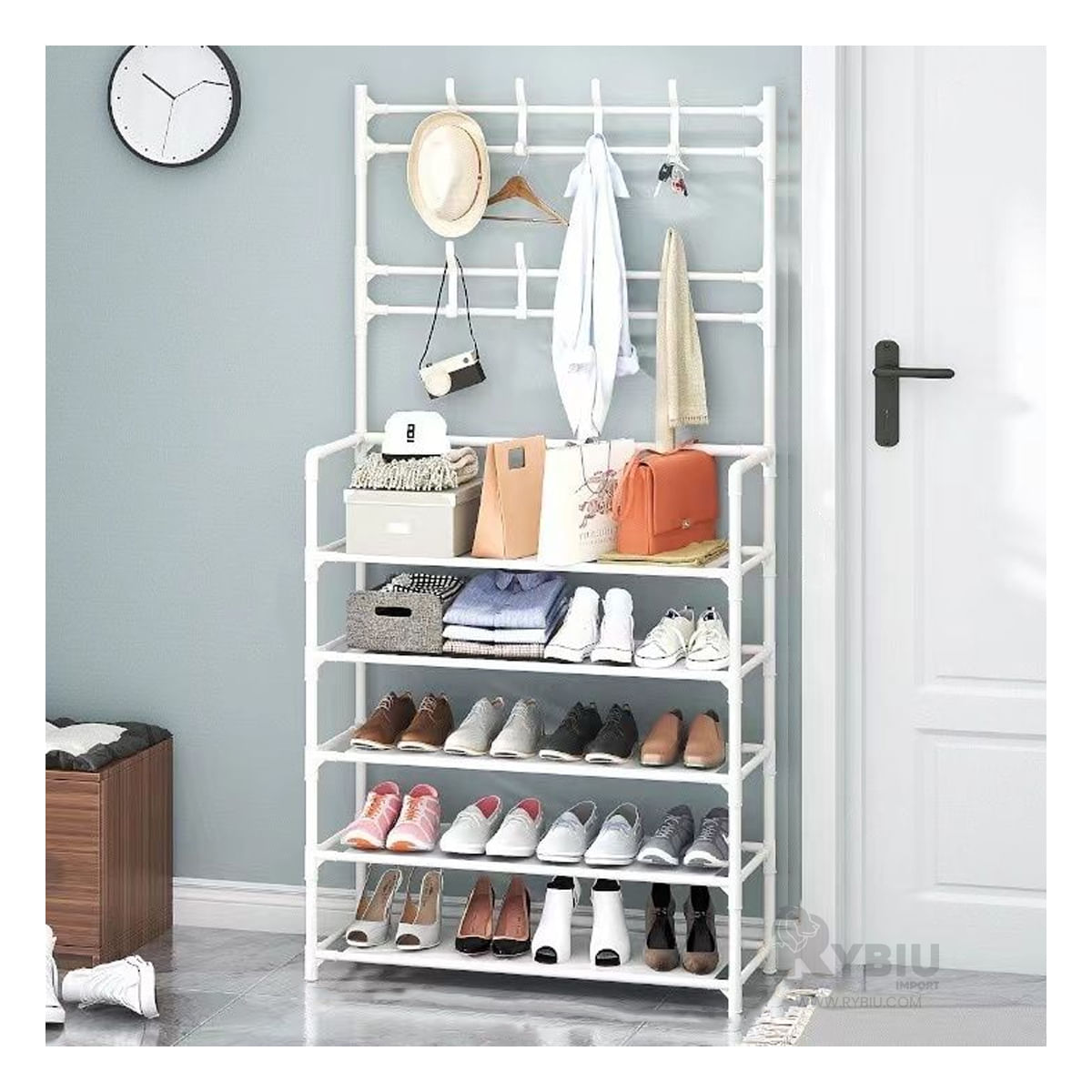 Zapatera Modelo Recto en Tono Blanco Y+Papel de Regalo