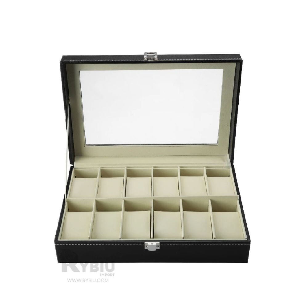 Caja para Guardar Relojes de Tono Negro Y+Post-it adhesivos Caja para Guardar Relojes de Tono Negro Y+Post-it adhesivos