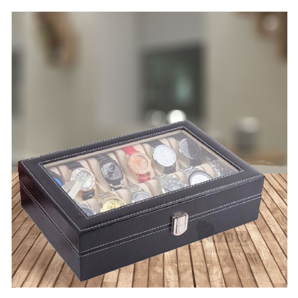 Organizador Porta Reloj con Separadeores Negro Organizador Porta Reloj con Separadeores Negro