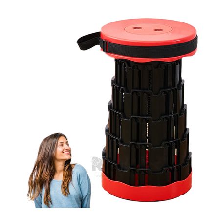 Banco Facil de Transpor en Color Rojo Y+Post-it adhesivos Banco Facil de Transpor en Color Rojo Y+Post-it adhesivos