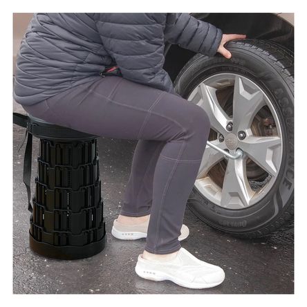 Silla Resistente Plegable 2 Seguros Portatiles de Negro Silla Resistente Plegable 2 Seguros Portatiles de Negro