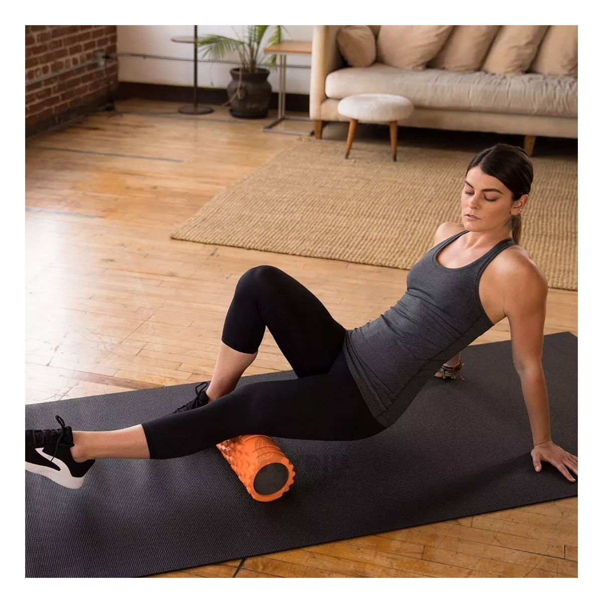 Roler Rodillo para Hacer Abdominales de Color Naranja