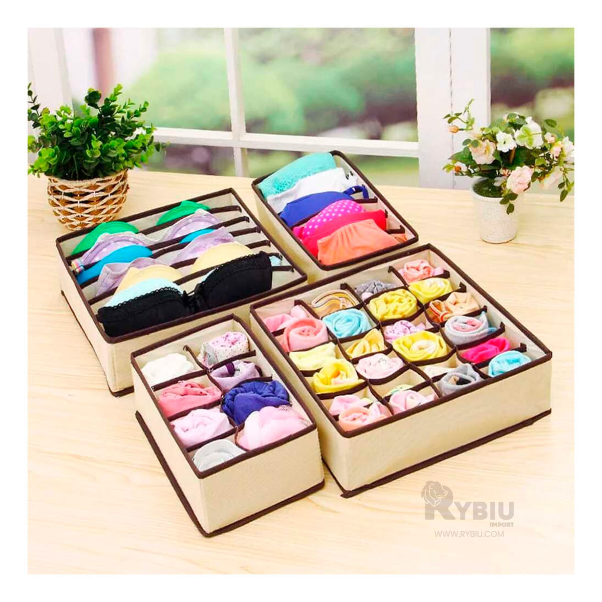 Set de Contenedores para Cajon Color Beige Y+Agendita