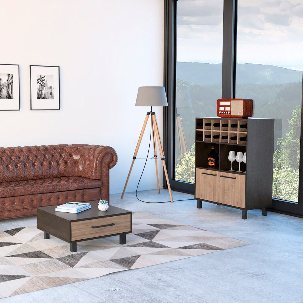 Bar + Mesa Centro Kaia - Wengue / Miel Bar + Mesa Centro Kaia - Wengue / Miel