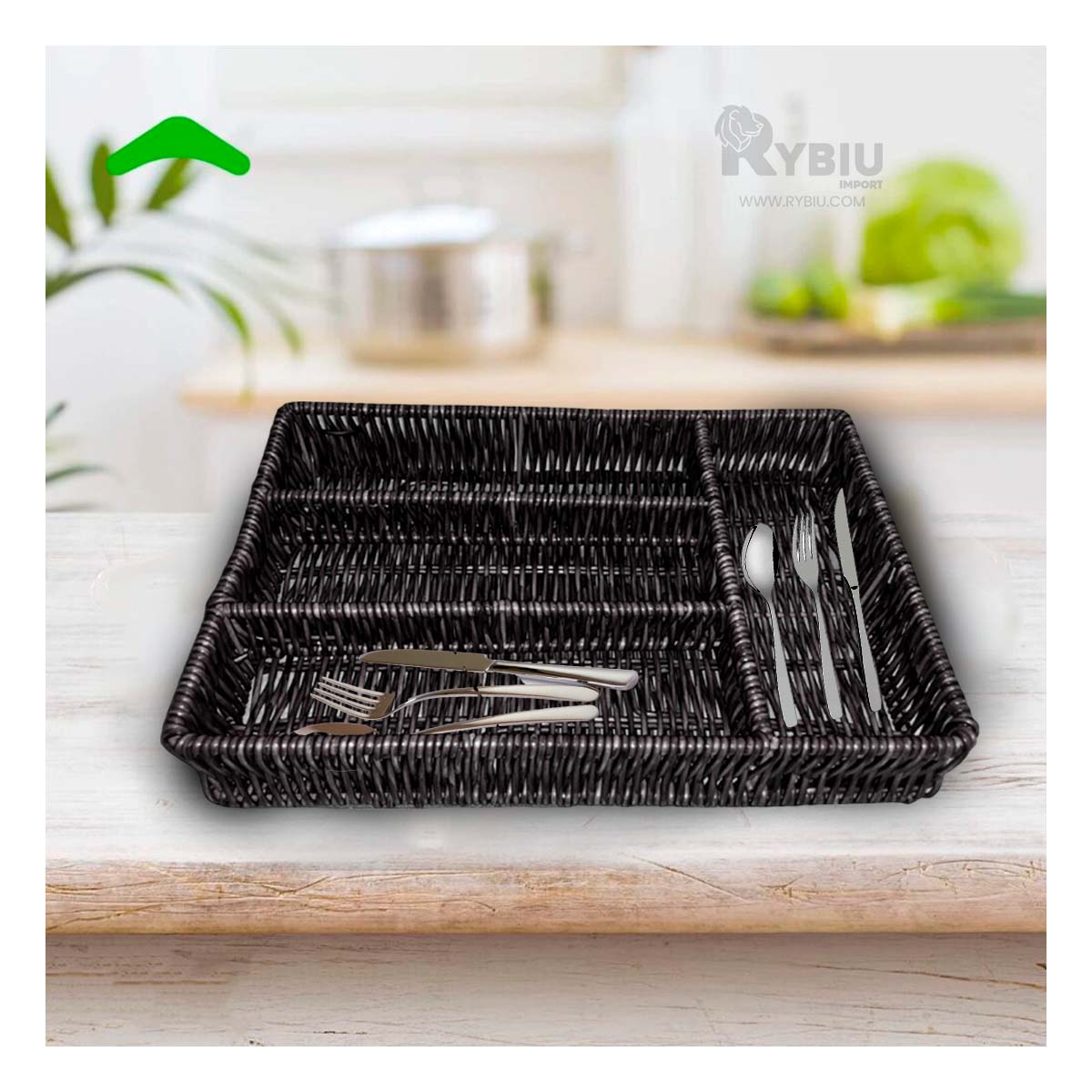 Porta Utensilios para tu Hogar en Negro Y+Papel de Regalo