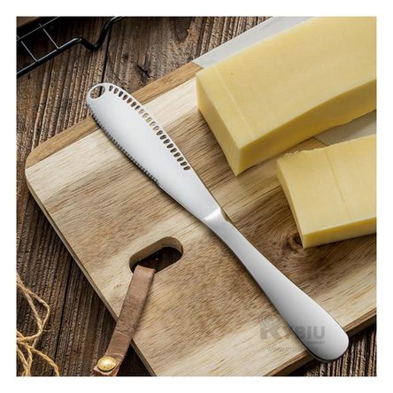 Cuchillo para Untar Mantequilla de Color Plateado Y+Stickers Cuchillo para Untar Mantequilla de Color Plateado Y+Stickers