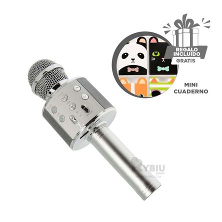 Microfono Innovador y Versatil en Color Plomo Y+Agendita Microfono Innovador y Versatil en Color Plomo Y+Agendita