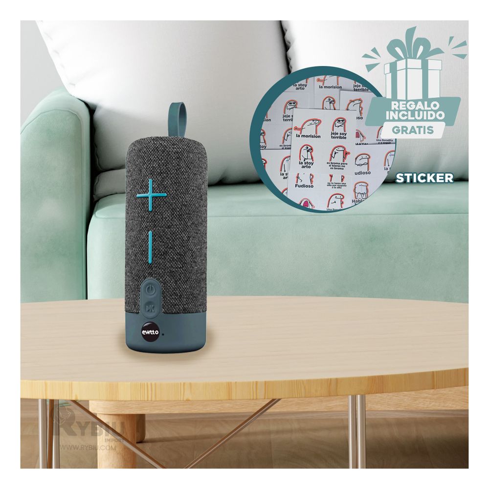 Parlante Practico y Multifuncional Color Plomo Y+Agendita Parlante Practico y Multifuncional Color Plomo Y+Agendita