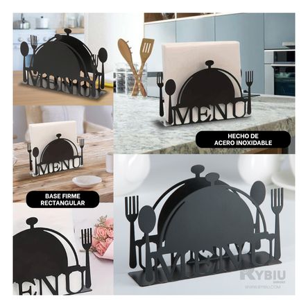 Portaservilletas de Mesa Tono Negro Y+Post-it adhesivos Portaservilletas de Mesa Tono Negro Y+Post-it adhesivos