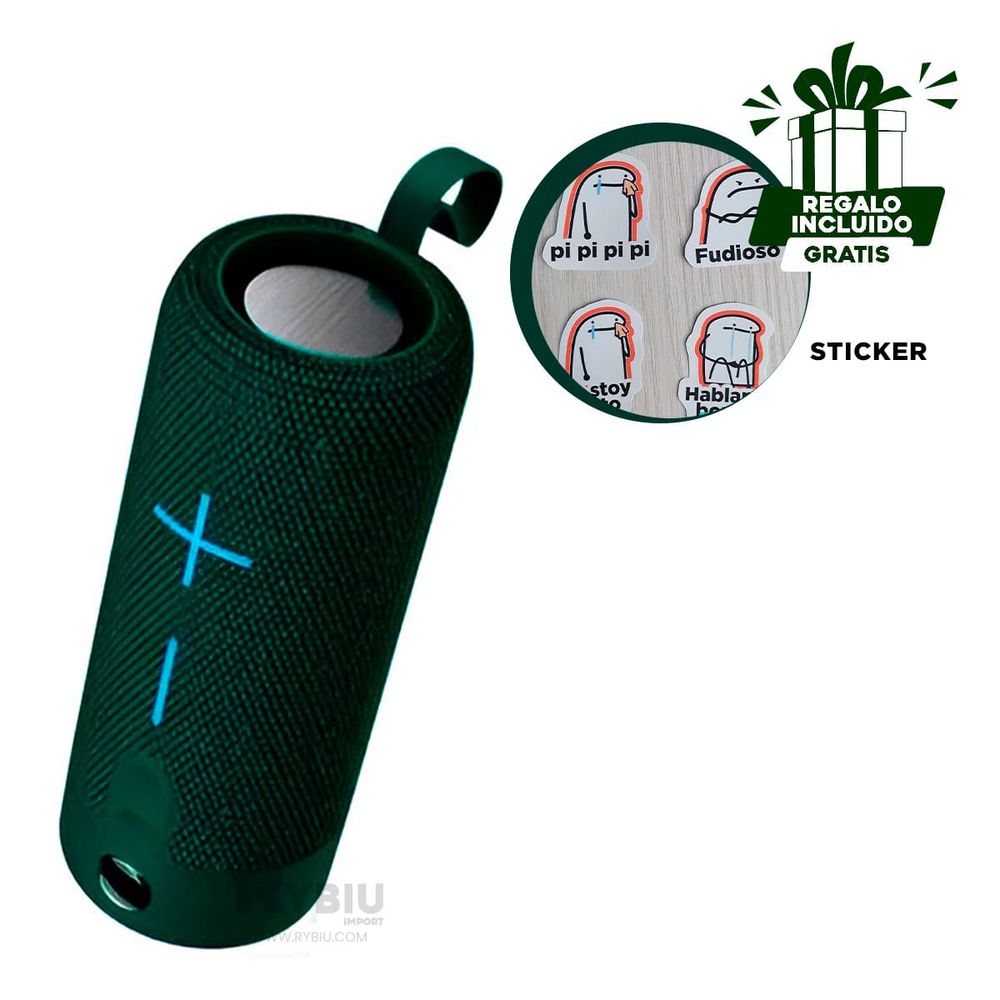 Parlante con Entrada USB de Color Verde Y+Papel de Regalo Parlante con Entrada USB de Color Verde Y+Papel de Regalo