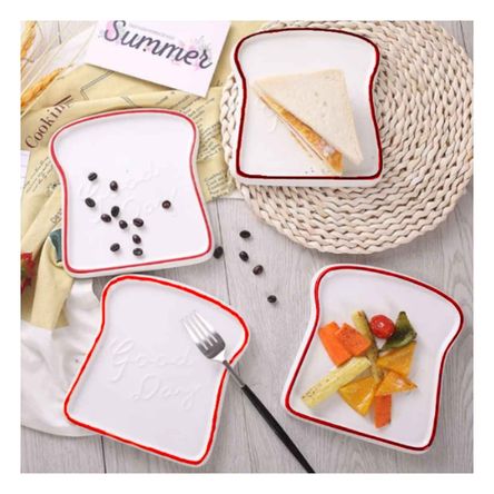 Plato Moderno de Ceramica de Color Rojo Y+Papel de Regalo Plato Moderno de Ceramica de Color Rojo Y+Papel de Regalo