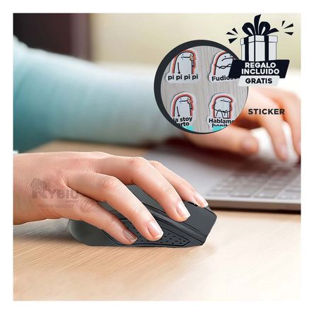 Mouse de Material Duradero de Tono Negro Y+Stickers Mouse de Material Duradero de Tono Negro Y+Stickers