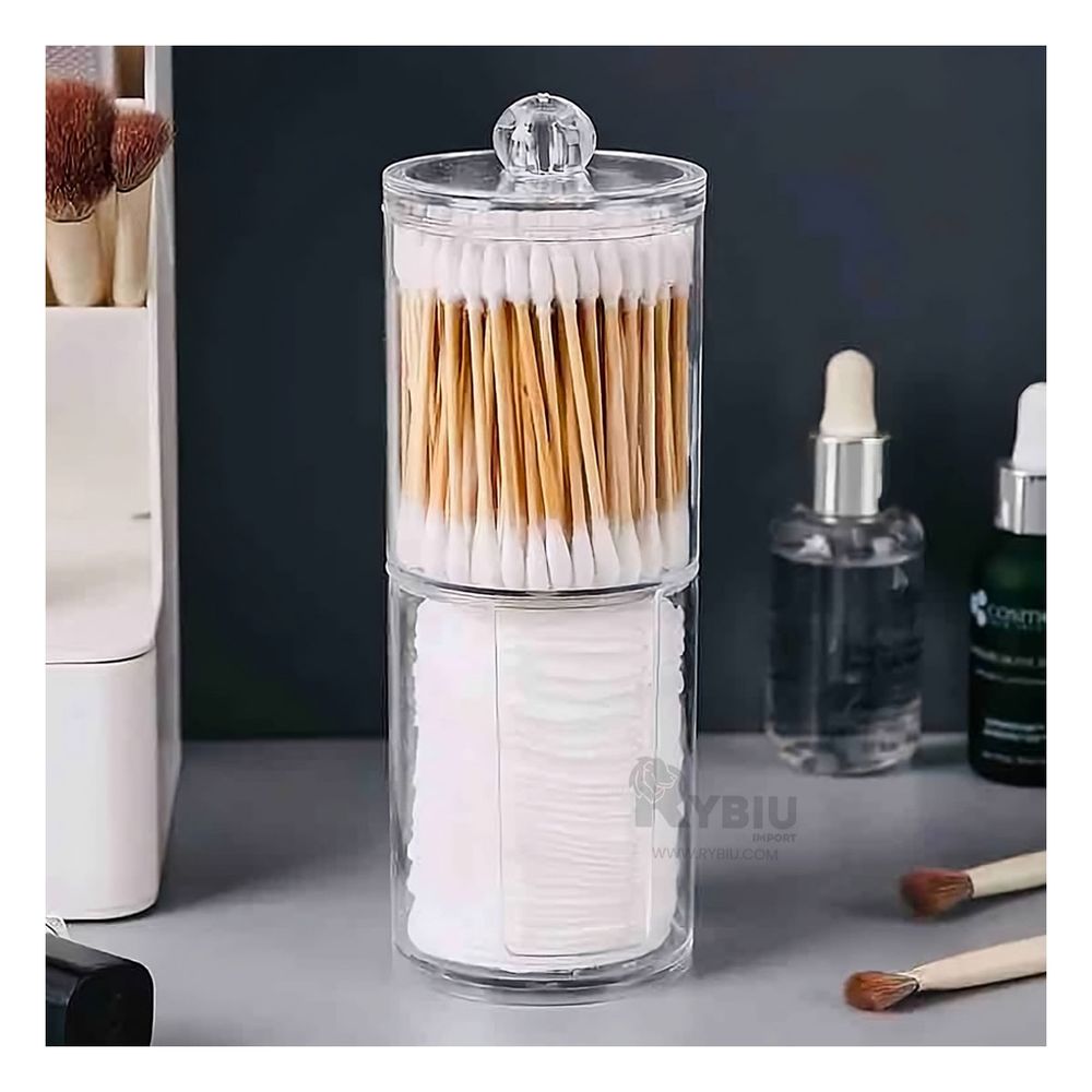 Dispensador Acrilico para Hisopo y Algodon Y+Papel de Regalo Dispensador Acrilico para Hisopo y Algodon Y+Papel de Regalo