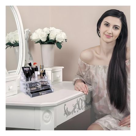 Organizador de 4 Cajones Transparente Y+Papel de Regalo Organizador de 4 Cajones Transparente Y+Papel de Regalo