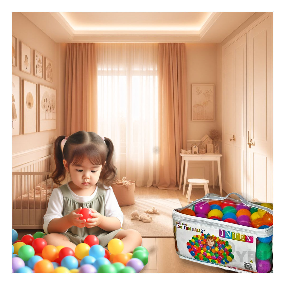 Set de Cien Pelotas Pequeñas para Deporte de Multicolor