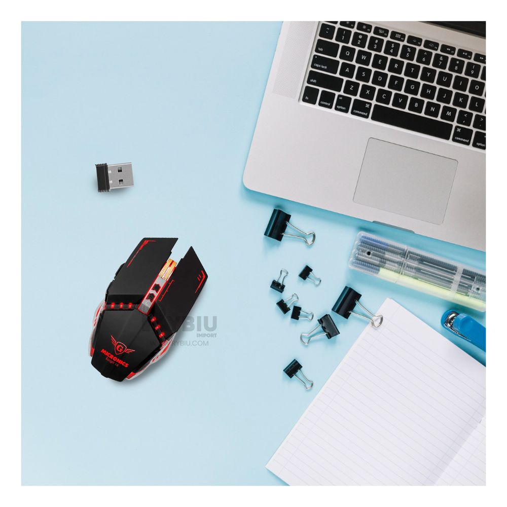 Mouse Gamer con Botones Programables en Negro Y+Agendita Mouse Gamer con Botones Programables en Negro Y+Agendita