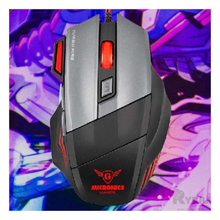 Mouse Alambrico para Competencias en Negro Y+Stickers Mouse Alambrico para Competencias en Negro Y+Stickers