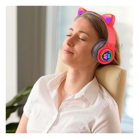 Cascos Kawai con Orejitas en Tono Rojo Y+Post-it adhesivos Cascos Kawai con Orejitas en Tono Rojo Y+Post-it adhesivos