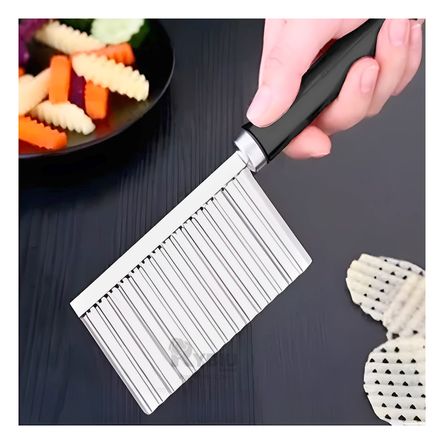 Cuchillo de Facil Uso Ondas Color Plateado Y+Stickers Cuchillo de Facil Uso Ondas Color Plateado Y+Stickers