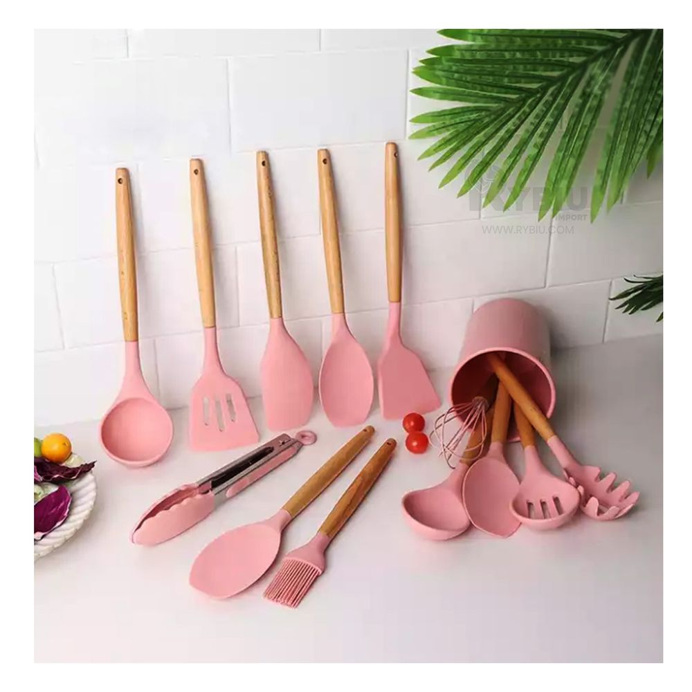 Kit 12 Lindas Piezas de Cocina en Rosado Y+Papel de Regalo Kit 12 Lindas Piezas de Cocina en Rosado Y+Papel de Regalo