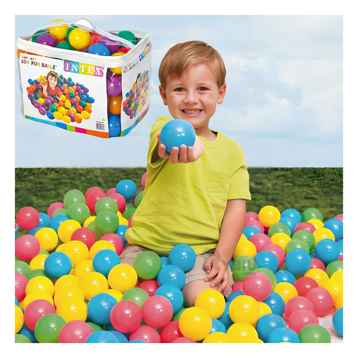 Set de Pelotas Vibrantes Multicolor Y+Papel de Regalo