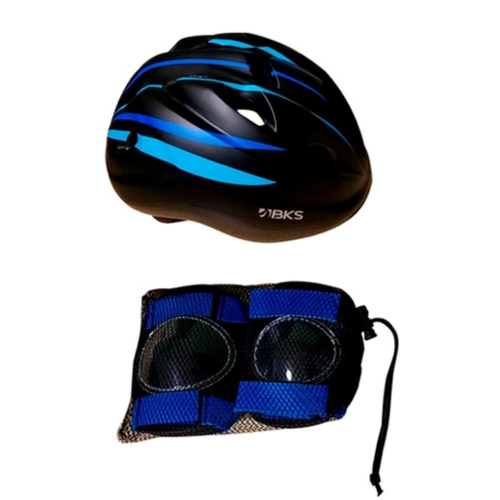 Kit de Protección Bicicleta BKS Niños Casco Talla S