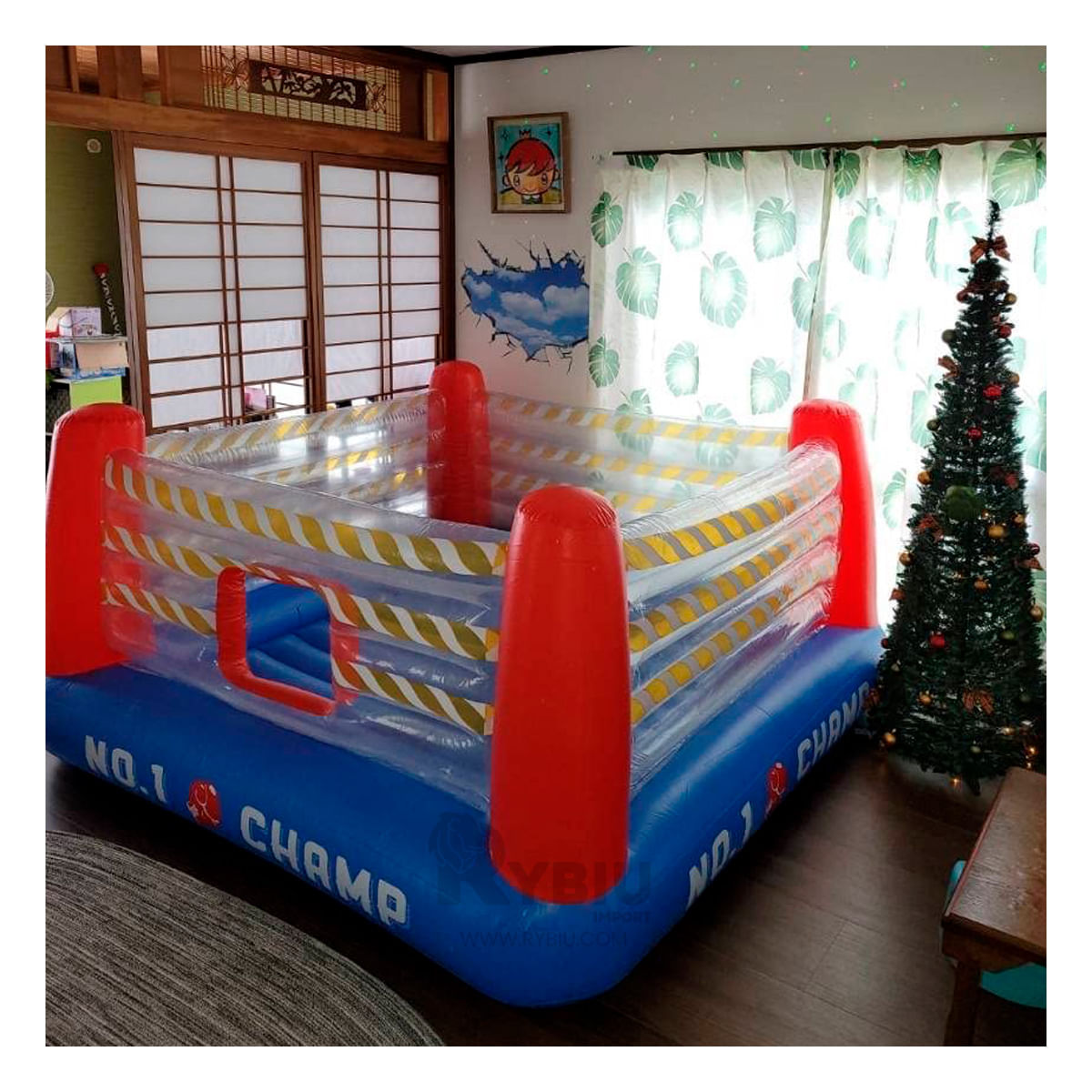 Saltarin Infantil para Fiestas con Tematica de Color Azul