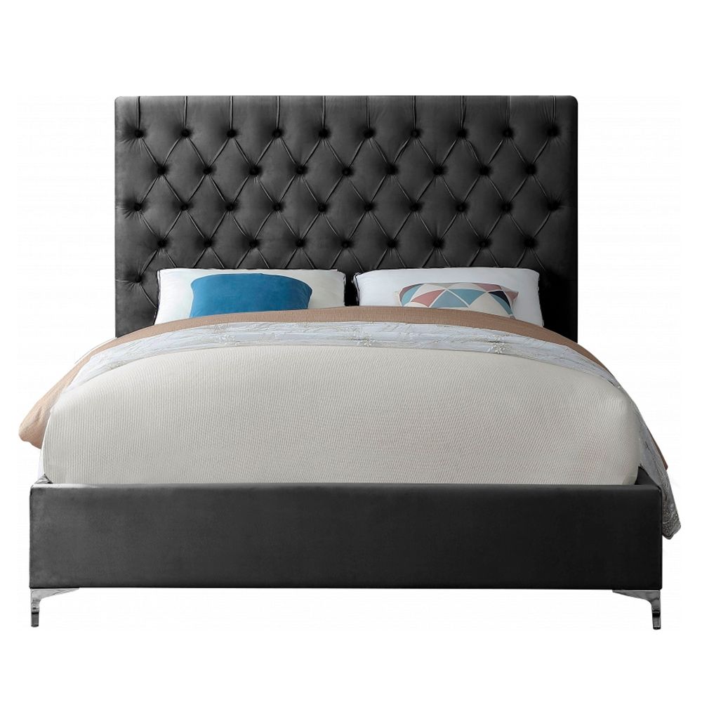 Cama Tapizada Capitoné LeMueble Abba Gris Oscuro 2 Plazas Cama Tapizada Capitoné LeMueble Abba Gris Oscuro 2 Plazas