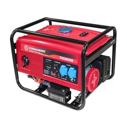 Generador KHOMANDER TH3600E Gasolinero 3500W Rojo Arranque Electrico Generador KHOMANDER TH3600E Gasolinero 3500W Rojo Arranque Electrico