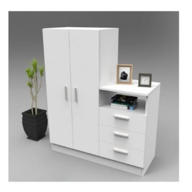 Ropero Mobiliari 2 Puertas 3 Cajones Olenka