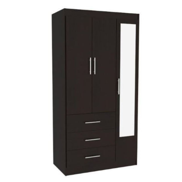Ropero Mobiliari 3 Puertas 3 Cajones con Espejo Darit