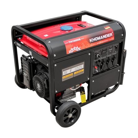 Generador KHOMANDER TH10000E Gasolinero 9000W Rojo Arranque Electrico 220V Generador KHOMANDER TH10000E Gasolinero 9000W Rojo Arranque Electrico 220V