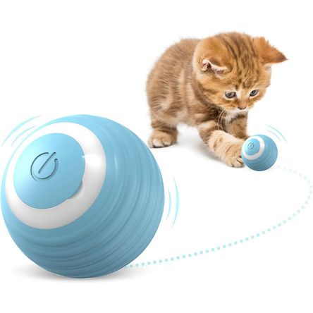 Pelota Interactiva para Gato Juguete Inteligente Azul d4,3