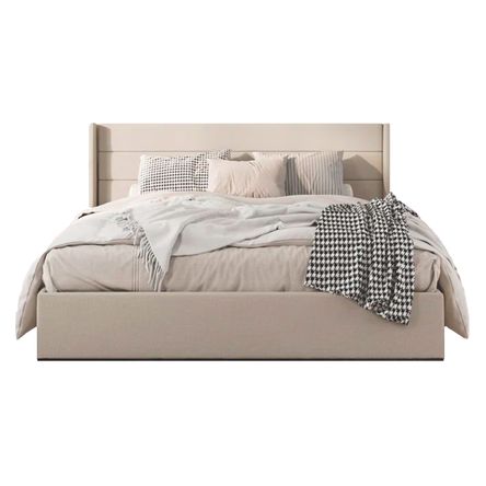Cama Tapizada Listón Venus LeMueble 1.5 Plz Beige