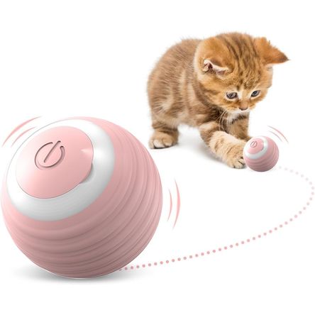 Pelota Interactiva para Gato Juguete Inteligente Rosa d4,3