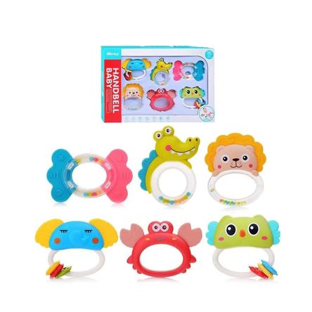 Sonajeros Para Bebé de Campana de Mano 06 Piezas Sonajeros Para Bebé de Campana de Mano 06 Piezas