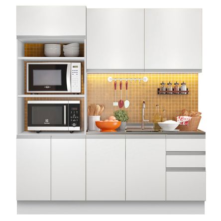 Mueble de Cocina Integral Laura 190 cm Blanco 02 Mueble de Cocina Integral Laura 190 cm Blanco 02